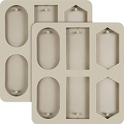 6 Slot Resin Bookmark Mould, Rectangle, Oval and Hexagon Resin Mould Silicone Wax Mold, Keychain Mould Epoxy Casting Mold with Hanging Hole for DIY Jewelry Making Pendant Crafts Decor-31