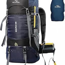 TRAWOC SPARCO 65L Travel Backpack Hiking Trekking Bag Camping Rucksack for Men & Women, Rain Cover/Shoe Compartment HK009, 3 Year Warranty-image-60