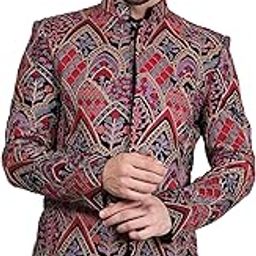 Embroidered Velvet Black Bandhgala-image-32