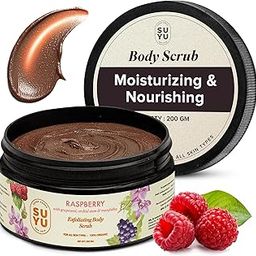 SUYU Raspberry Exfoliating Body Scrub for Removing Tan and Dead Skin Cells - 200 gm | For Glowing, Soft & Smooth Skin |With Grapeseed & Olive Oil |Helps Open Clogged Pores |Suitable for All Skin Types-20