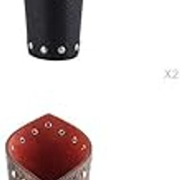 ATORSE 2 Pair Punk Rock Gothic Leather Wrist Bracer Guards Arm Protector Wristband-image-15
