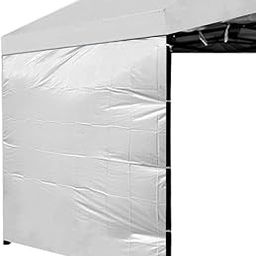 MQoutdoor Lightweight Sidewalls for 10x10 Canopy Tent Silver Coated Side Walls with Tie Rope 1 Piece, White-image-37