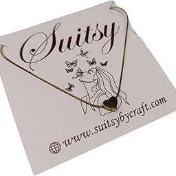 Suitsy Enterprises Women Gold-Plated Heart Pendant Necklace | Anti-Tarnish Stainless Steel | Hypoallergenic & Minimalist Snake Chain Design-8