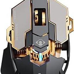 SEUNKWANG EWEADN G5 Wired Gaming Mouse, Ergonomic RGB Computer Mouse, 12800 Adjustable DPI, 9 Programmable Macro Buttons with Rapid Fire Key Compatible for PC/Laptop/Windows-Grey-image-16