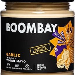 BOOMBAY Garlic Plant Based Mayo 190g | Nothing Artificial | No Bad Oils | No Refined Sugars | Plant Based | Use as a Salad Dressing, Spread on Bread or Toast, Dip for Falafel-image-100