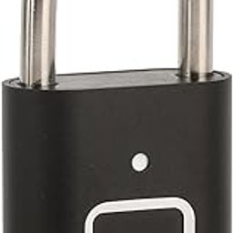 Ubervia Padlock, Smart Keyless Biometric Fingerprint Security Digital Lock, USB Rechargeable Waterproof Padlock, Zinc Alloy, for Backpacks Suitcases-image-8