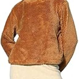 sassafras Mustard High Neck Faux Fur Sweatshirt-picture-6