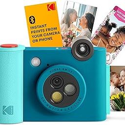 KODAK Smile+ Wireless Digital Instant Print Camera with Effect-Changing Lens, 2x3” Sticky-Backed Photo Prints, and Zink Printing Technology, Compatible with iOS and Android Devices - Blue-10