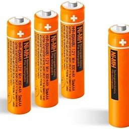 MICROUSB Compatible with AAA 830mAh 1.2V Ni-MH Rechargeable Battery Cordless Phones (Pack of 4)-image-7