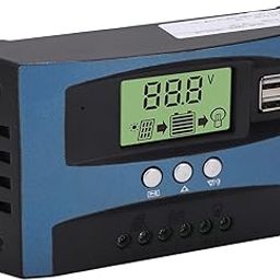 EXCLUZO Solar Panel Regulator, Solar Power Controller 12V 24V Efficient Multi-Protection Easy to Operate LCD Display for Home Use (40A)-image-9