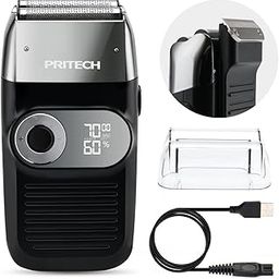 Electric Foil & Bare Shavers 2 in 1 Double Shaver for Men Knife and Popup Beard Trimmer-image-48