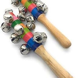 Sri Balajee Bangles Beautiful Handcrafted Bell Rattle Musical Instrument Toys for Kids (Multicolour) - Set of 2-image-55