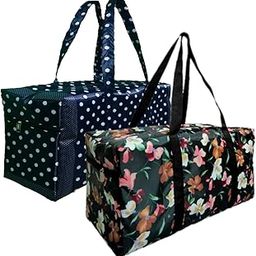 Travel Duffel Bag Combo | Expandable & Foldable Travel Bag for Women | Lightweight & Waterproof Carry Luggage | Pack of 2-image-53