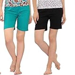 Women's Plain Shorts (Pack of 4 Shorts)-picture-31