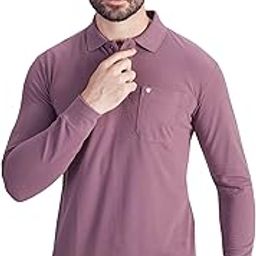 Men's Cotton-Rich Full-Sleeve Polo T-Shirt with Pocket Premium Pique Fabric Casual & Stylish-image-33