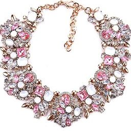 Necklace For Women Elegant Colorful Crystal Choker Necklace For Women and Girls-3
