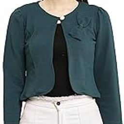 Women's Cropped Blazer with Ruffle Detail, Grey, 3/4 Sleeve-image-25