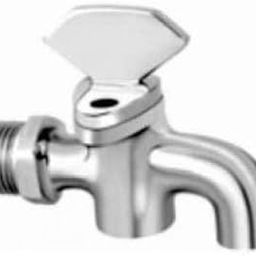 HPF Brass Locking Cock Tap (20 Mm, 3/4 Inches)., Silver, Polished-image-0