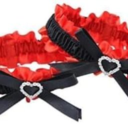 CALANDIS™ 2x1 Pair Womens Love Heart Bows Leg Garter Belt Rings | Garter Belts | Intimates & Sleep | Womens Clothing-image-68