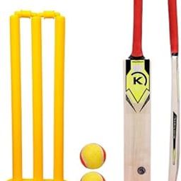 Junior Kids Cricket Set-1 Bat 3 Wickets 1 Base 1 Ball (Size 3 for 5-8Yr) Cricket Kit-image-93