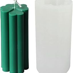 RKPM HOMES Candle Mold I 3D Fondant Four Leaf Clover Cylinder Pillar Silicone Epoxy Mould I for Handmade Ornament Aromatherapy Soap, Resin Casting, Art Craft Making - 1 Cavity-image-61