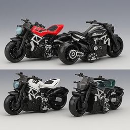 DWH Die-cast Bikes Metal Motorcycle for Kids Alloy Model Bikes Pull Back Toys Suitable for 3+ Years Boys and Girls Multicolor (Pack of 4)-image-85