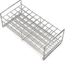 Stainless Steel Test Tube Rack, Anti Acid and Alkali Test Tube Rack Test Tube Bracket Lab Tube Holder Metal Test Tube Rack with Handle for Laboratory-image-60