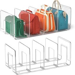 HASTHIP® 2-Piece Handbag Storage, 4-Panel Partitioned Storage Rack-Transparent-image-61