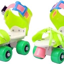 SLYK Pro Lite Adjustable Roller Skates Shoes, 4 Wheels Roller Skates with Front Brake for Kids, Children, Young Boys & Girls, Ages 4-12 (Multi - Parrot)-image-17