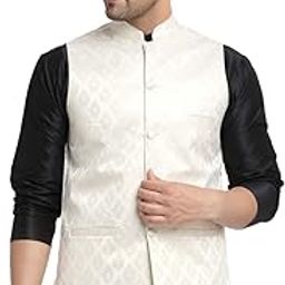 Men's Jacquard Nehru Jacket.-image-5