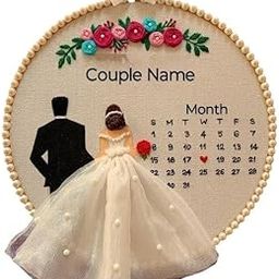 Kavya Sales Customised Wedding Embroidery Hoop Gift for Marriage, Engagement, Anniversary, Birthday ( Traditional Gift for Special One)-image-91