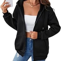Womens Hooded Sweatshirt with Zip, Full Sleeve, Zipper Hoodie with Kangaroo Pocket-image-73