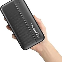Amazon Basics 20000 mAh Power Bank | 22.5W Fast Charging | Dual Output & Input | Charge 3 Devices Simultaneously | for Smartphones, TWS Earbuds, Speakers, Tablets (Black)-20