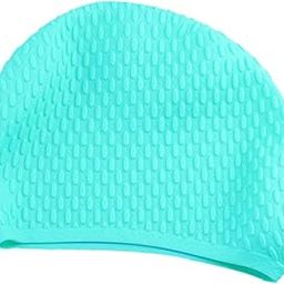 MERISHOPP® Silicone Swim Cap Pure Color Swimming Cap for Women Men Girls Boys Long Hair Blue|Sporting Goods | Water Sports | Swimwear & Safety | Swim Caps-image-76