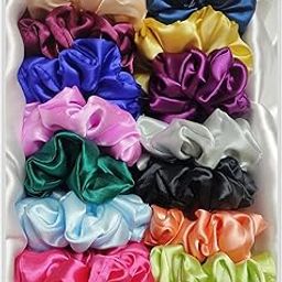 Soft silk premium scrunchies hairband for women girls-image-98