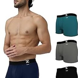 Men's Aero Super Combed Cotton Regular Fit Solid Antibacterial Trunks with No Marks Waistband (Pack of 4)-48
