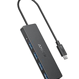 Anker USB C Hub, 4 Ports USB 3.0 Data Hub with 5Gbps Data Transfer, 0.7ft Extended Cable[Charging Not Supported], USB C Splitter for Type C MacBook, Mac Pro, iMac, Surface, Flash Drive, Mobile HDD-30