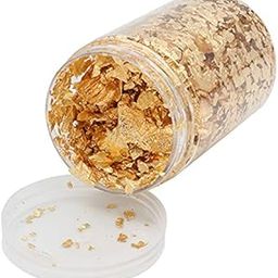 M.H VARAKHWALA Imitation Gold Leaf Flakes for Resin, Nail Arts, Painting, Gilding and Crafts foil Leaf Flakes Metallic foil Flakes Resin foil Flakes Gold foil Flakes for Resin(5 Gram)-picture-28