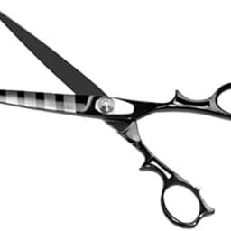 SKINPLUS Professional Salon Barber Hair Cutting Scissor Stainless Steel With Pouch (Black).-image-2