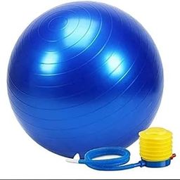 Exercise Yoga Ball with Foot Pump, 75cm, Anti-Burst Fitness Ball, Blue-image-57