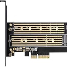 CARE CASE® Dual M.2 PCIE Adapter for SATA or PCIE NVMe SSD with Advanced Heat Sink Solution,M.2 SSD NVME and SATA22110 2280 2260 2242 2230to PCI-e 3.0 x 4 Host Controller Expansion Card-image-88