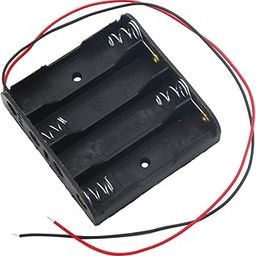 Electronic Spices AA 4 Cell Battery Holder Hard Plastic Case With Wire Pack of 1 (1.5v X 4 Cells = 6volt)-21