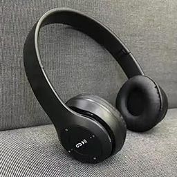 COUK P47 Headphones Gaming Bluetooth Wireless Folding Headset Over Ear Eardphone with Mic Active Noise Cancellation Over EarHeadphones (Black)-24