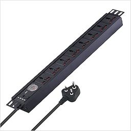 MX Universal Socket Extension Board with Child Safety Shutter, Power Strip, Wall/Desk Mount, Heavy Duty Alumminium Extrusion Body (8-Outlet Universal Spike Protector PDU, 1.5 MTR)-7