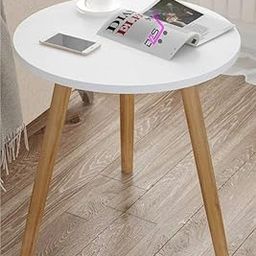 Dream Arts Shoppee Fold-able Oval Shaped Side Table/Tea Coffee Breakfast Table (White Round)-image-23