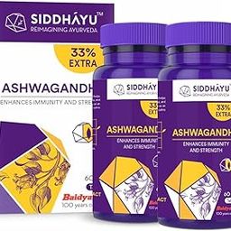Siddhayu Ashwagandha Tablet | Enhances Immunity and Strength | 60 + 20 Tablets (40 Pills Free) (Pack of 2)-image-29