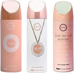 ARMAF Club De nuit Women + Tag Her & Vanity Femme Essence Deodorant Spray, 200 ml, Pack of 3-image-59