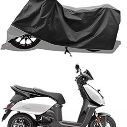 All Weather Bike Cover for VIDA V2 Plus Scooty Bike Cover with Water-Resistant and Dust Proof Premium 190T Fabric_White Stripe-image-88