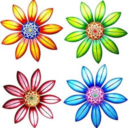 CLUB BOLLYWOOD® 4 Pieces Metal Flower Wall Decor Outdoor Ornament for Yard Bedroom Farmhouse | Home & Garden | Yard, Garden & Outdoor Living | Other Garden D©co | 4 Metal Flower Wall Decor-image-65
