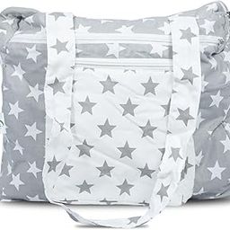 Diaper Bag, Multifunctional Maternity Bag, Stylish Baby Travel Bag, Tote Bag, Handbag, Blue with White Stars-image-73